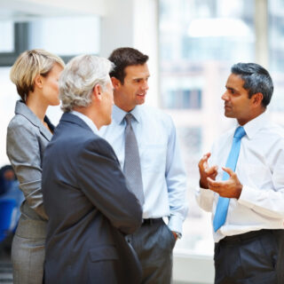 Business People Talking in a Group